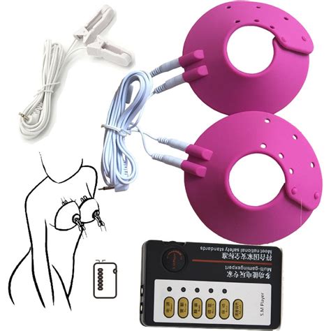 Sex Toys Vibrator Electric Shock Therapy Machine Double Chest Nipples