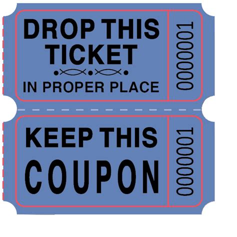 Premier Southern Ticket Double Roll Ticket 2 X 2 Inches Blue Pack Of