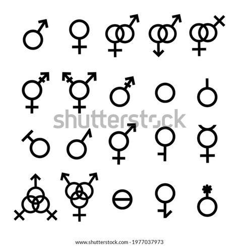 Vector Gender Symbols Sexual Orientation Icons Stock Vector Royalty Free 1977037973