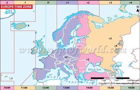 Europe Time Zone Map Time Zone Map Time Zones Europe