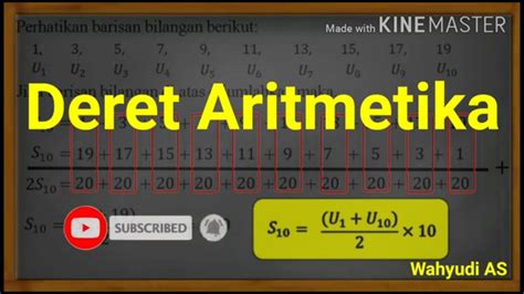 Deret Aritmetika Matematika Smp Kelas Youtube