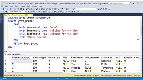 User Defined Scalar Functions Microsoft Sql Server Youtube