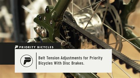 Belt Tension Adjustments For Priority Bicycles With Disc Brakes YouTube