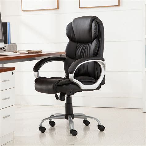 pu leather ergonomic high back executive best desk task office chair black mocha ebay