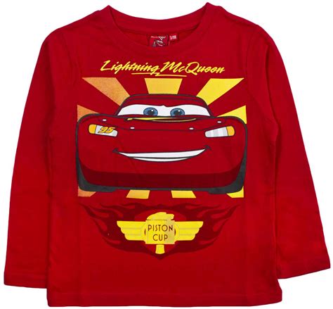Disney Cars 3 Lightning Mcqueen Long Sleeve T Shirt Boys Character Top