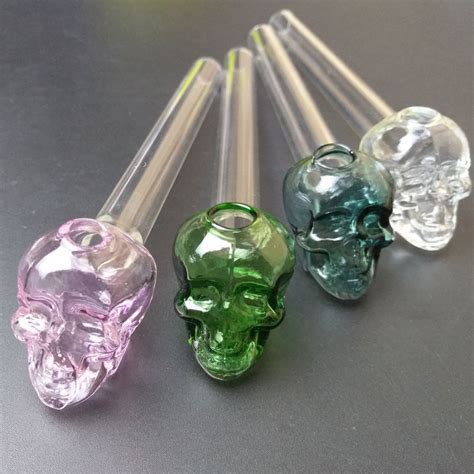 Great Pyrex 5 5 Skull Glass Tobacco Pipe Borosilicate Glass Water Pipe