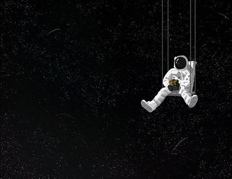 Astronaut Swing Bouquet Space Art Hd Wallpaper Peakpx