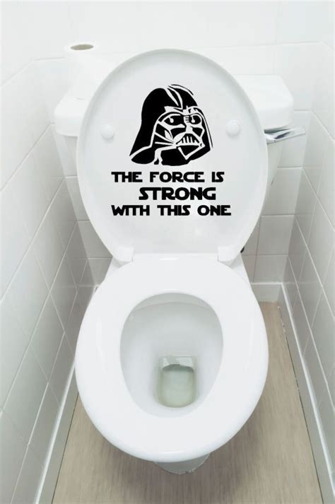 Star Wars Toilet Seat Vinyl Darth Vader The Force Is Strong With