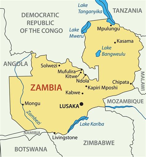 Kitwe Zambia Map Map Of Kitwe Zambia Eastern Africa Africa