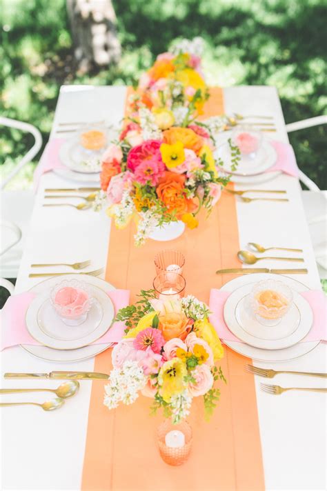 Bright Love In Bloom Wedding Inspiration Citrus Wedding Table