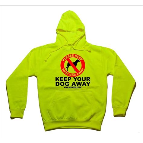 Keep Your Dog Away Fluorescent Neon Yellow Dog Hoodie
