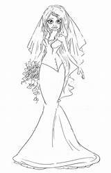 Coloring Cute Saturated Cannery Bride sketch template