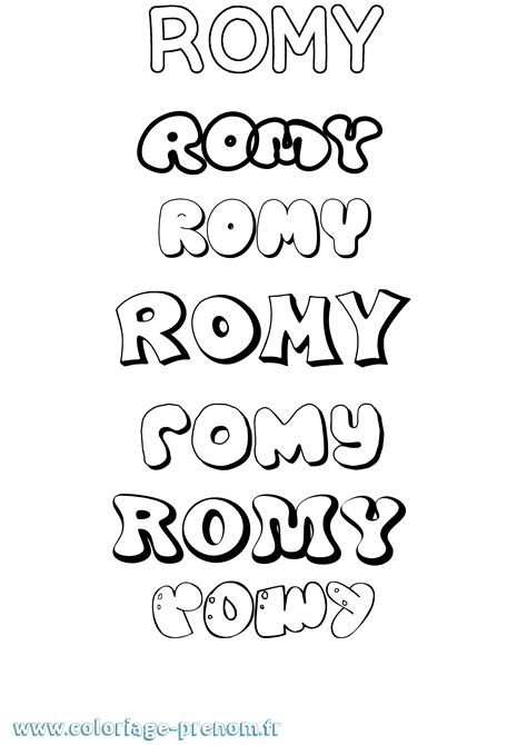 Coloriage Du Prénom Romy à Imprimer Ou Télécharger Facilement