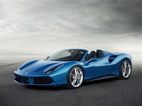 Azul Ferrari Deportivo Coche Spider Ferrari 488 Fondo De Pantalla