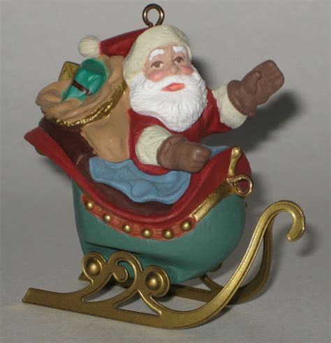 Vintage 1992 Hallmark Keepsake Ornament Santa And His Reindeer