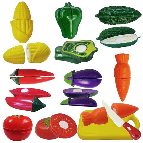 Buy Funblast Vegetables Play Set Toys Realistic Sliceable Cutting Vegetable Pretend Play