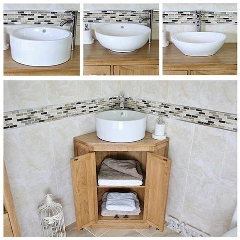 Oak Corner Bathroom Vanity Units Artcomcrea