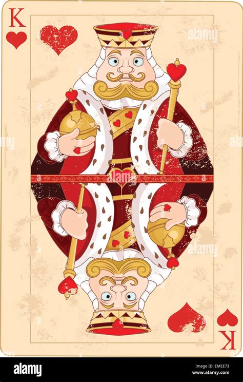 King Of Hearts Playing Card Stock Vector Images Alamy