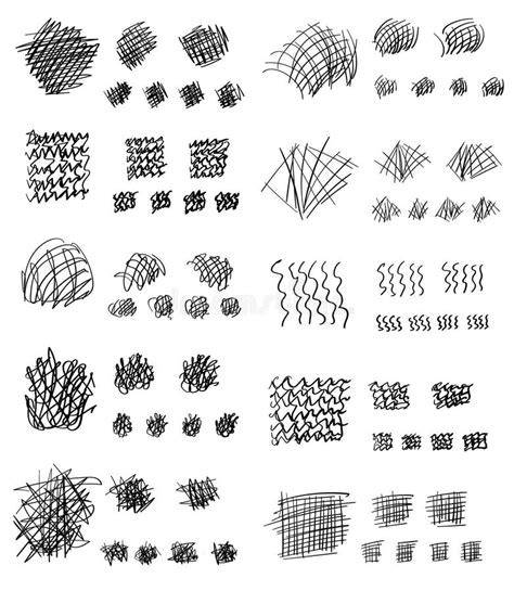 Set Of Handmade Graphic Elements Collection Of Abstract Shapes And