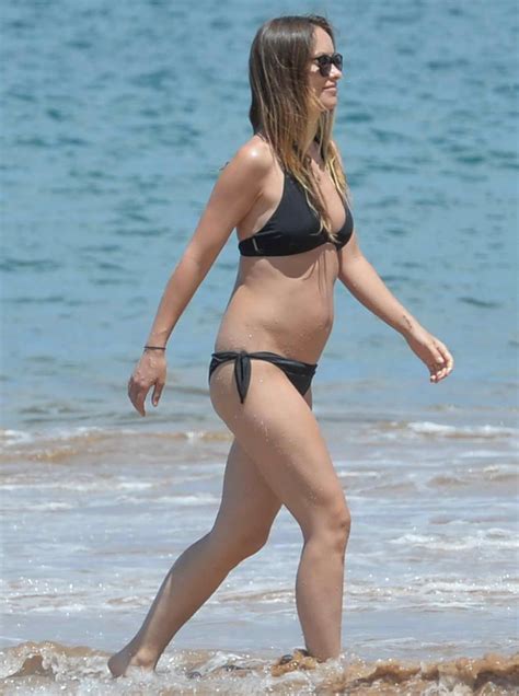 Olivia Wilde In A Black Bikini At The Beach In Hawaii