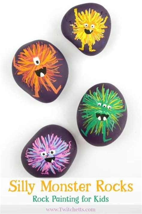 How To Make Silly Monster Rocks With Your Kids Painted Rocks Kids