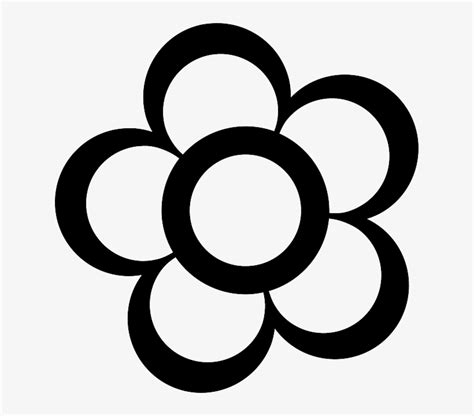 Download Black Simple Outline Drawing Flower White Flowers