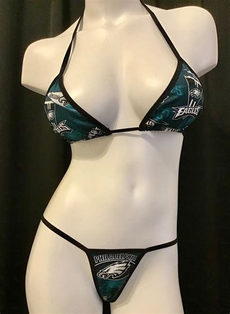 Custom Made All Sizes Philadelphia Eagles Thong Bikini Etsy
