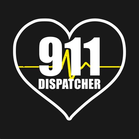911 Dispatcher Heart Thin Gold Line Dispatcher 911 Dispatcher Kids