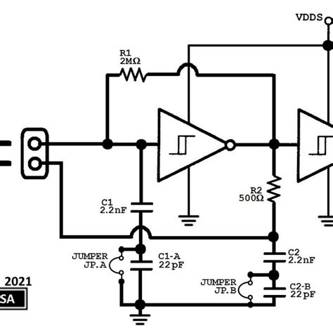 Schematic Of Rc Network Of The Schmitt Trigger Oscillator With A