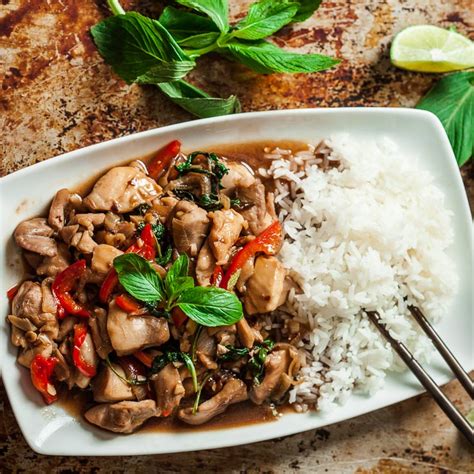 Thai Basil Chicken With Peppers Chew Out Loud