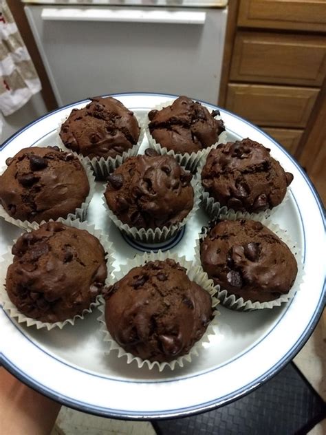 Homemade Double Chocolate Chip Muffins Rfood