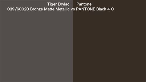 Tiger Drylac 039 60020 Bronze Matte Metallic Vs Pantone Black 4 C Side