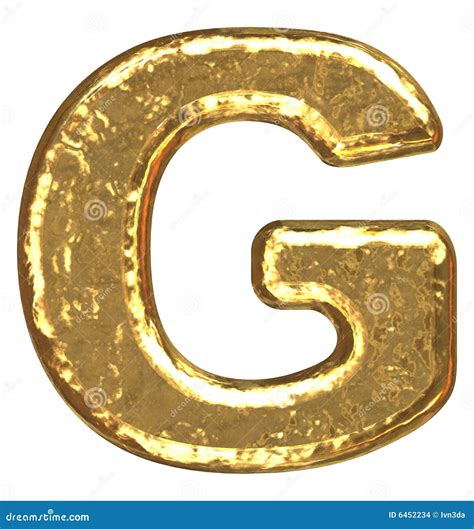 Golden Font Letter G Stock Images Image 6452234