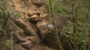 Big Boulders Slide Down Boulder Creek Cliff In The Santa Cruz Mountains