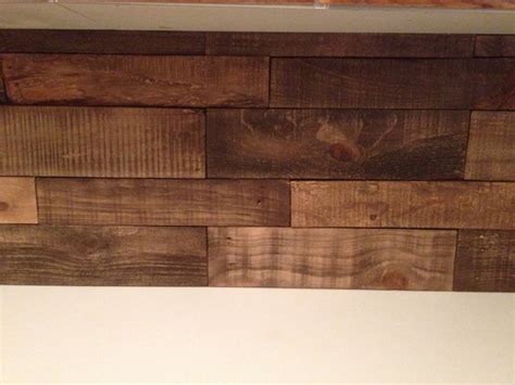 diy kitchen backsplash  pallet wood minwax special