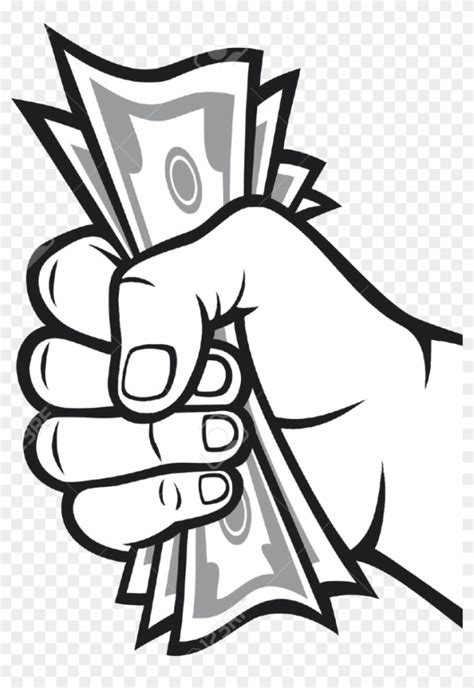 Free Drawing Money Bag Banknote Hand Holding Money Cartoon Nohatcc