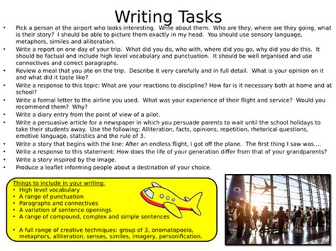 English 11 Eleven Plus Homework Writing Tasks Teaching Resources