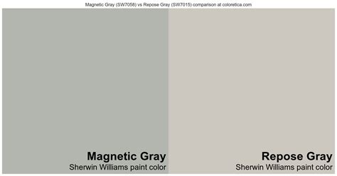Sherwin Williams Magnetic Gray Vs Repose Gray Color Side By Side