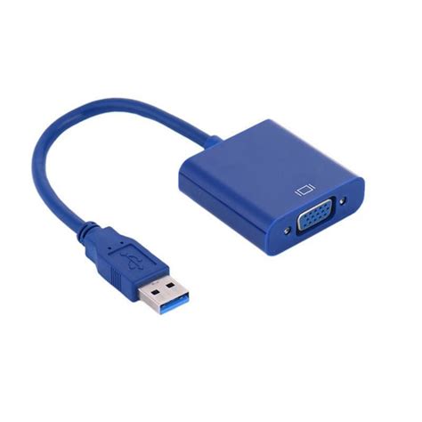 Usb 30 To Vga Driverless Adapter Usb 30 Male 15 Pin Female Connector