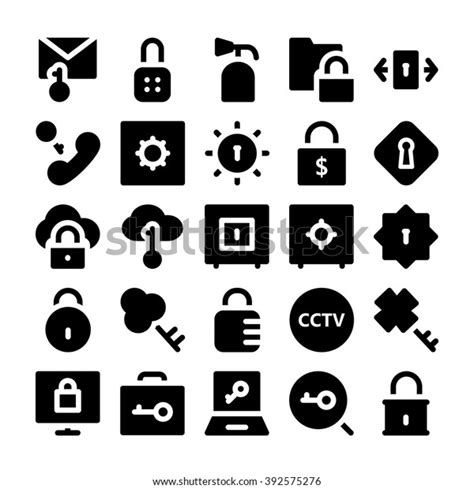 Security Vector Icons 2 Stock Vector Royalty Free 392575276