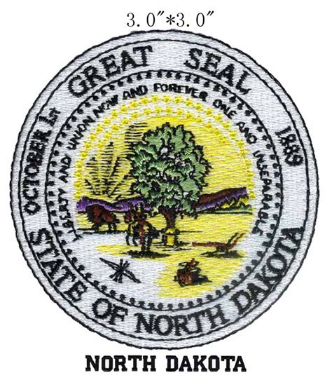 North Dakota State Seal Embroidery Patch 3 Wide Shippingintended