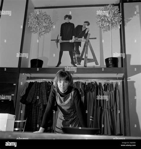 mary quant clothes designer standing inside her shop bazaar mary s shop is in the brompton