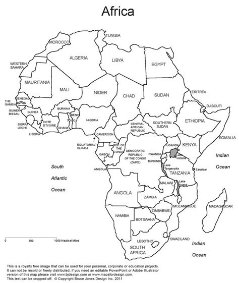 Printable Blank Map Of Africa Free Printable Maps
