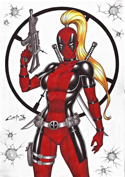 Lady Deadpool Commission Done By Carlosbragaart80 Lady Deadpool