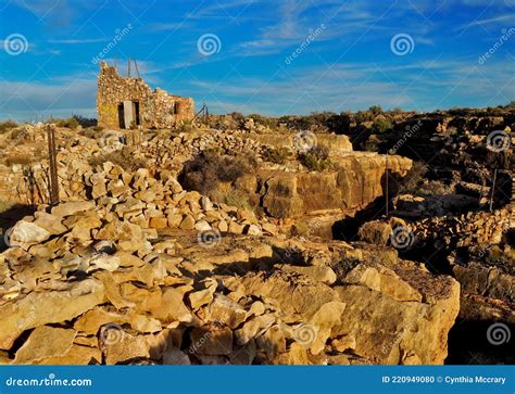 Sunset Over Two Guns Ghost Town In Diablo Canyon Stock Photo Image Of