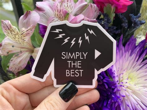 Simply the Best Lightning Sweater STICKER - David Rose Quote based on ...