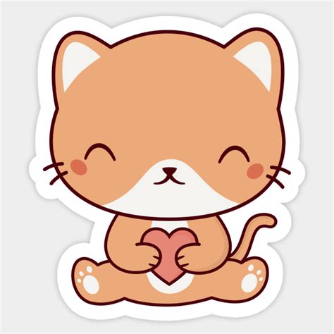 Kawaii Cute Cat Kitten Cat Sticker Teepublic