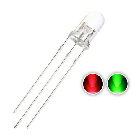 Chanzon 100pcs 5mm Led Light Emitting Diode Lamp Red And Green Bi Color