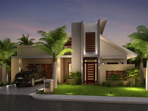 3 bedroom modern flat roof style 1600 square feet house. Front House Elevation Design Modern Front House Elevation ...