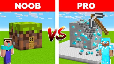 Minecraft Noob Vs Pro Dirt Noob House Vs Diamond Pro